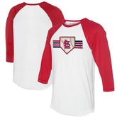 St. Louis Cardinals Tiny Turnip Women's Base Stripe 3/4-Sleeve Raglan T-Shirt Discount