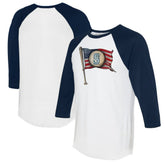 Seattle Mariners Tiny Turnip Women's Baseball Flag 3/4-Sleeve Raglan T-Shirt Discount