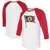 Los Angeles Angels Tiny Turnip Women's Baseball Flag 3/4-Sleeve Raglan T-Shirt Outlet