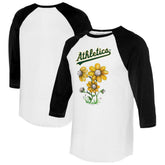 Athletics Tiny Turnip Women's Blooming Baseballs 3/4-Sleeve Raglan T-Shirt Online