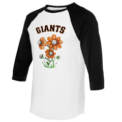 San Francisco Giants Tiny Turnip Women's Blooming Baseballs 3/4-Sleeve Raglan T-Shirt Near Me