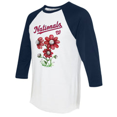 Washington Nationals Tiny Turnip Women's Blooming Baseballs 3/4-Sleeve Raglan T-Shirt Discount
