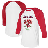 Los Angeles Angels Tiny Turnip Women's Blooming Baseballs 3/4-Sleeve Raglan T-Shirt for sale