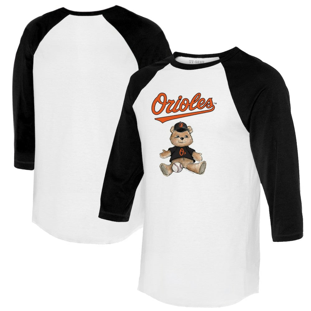 Baltimore Orioles Tiny Turnip Women's Teddy Boy 3/4-Sleeve Raglan T-Shirt Sale