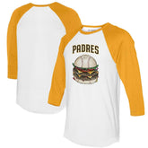 San Diego Padres Tiny Turnip Women's Burger 3/4-Sleeve Raglan T-Shirt Online