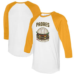 San Diego Padres Tiny Turnip Women's Burger 3/4-Sleeve Raglan T-Shirt Online