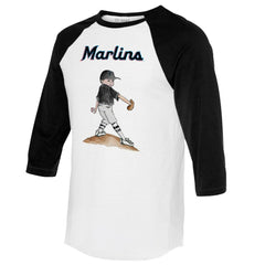 Miami Marlins Tiny Turnip Women's Clemente 3/4-Sleeve Raglan T-Shirt for sale
