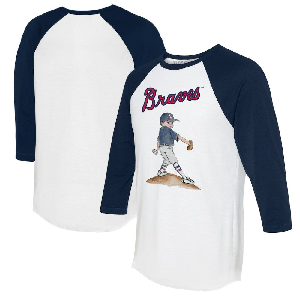 Atlanta Braves Tiny Turnip Women's Clemente 3/4-Sleeve Raglan T-Shirt Sale