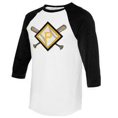 Pittsburgh Pirates Tiny Turnip Women's Diamond Cross Bats 3/4-Sleeve Raglan T-Shirt Online