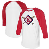 St. Louis Cardinals Tiny Turnip Women's Diamond Cross Bats 3/4-Sleeve Raglan T-Shirt for sale