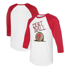 Philadelphia Phillies Tiny Turnip Women's Dirt Ball 3/4-Sleeve Raglan T-Shirt Outlet