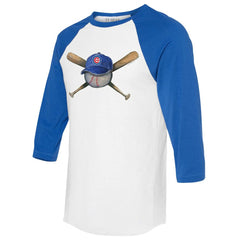 Chicago Cubs Tiny Turnip Women's Hat Crossbats 3/4-Sleeve Raglan T-Shirt Online