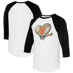 San Francisco Giants Tiny Turnip Women's Heart Banner 3/4-Sleeve Raglan T-Shirt Online