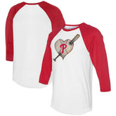 Philadelphia Phillies Tiny Turnip Women's Heart Bat 3/4-Sleeve Raglan T-Shirt Near Me