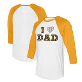 San Diego Padres Tiny Turnip Women's I Love Dad 3/4-Sleeve Raglan T-Shirt for sale