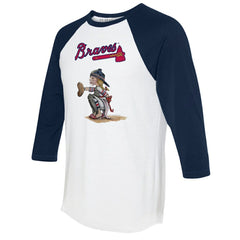Atlanta Braves Tiny Turnip Women's Kate 3/4-Sleeve Raglan T-Shirt Outlet