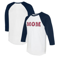 Washington Nationals Tiny Turnip Women's Logo Mom 3/4-Sleeve Raglan T-Shirt Outlet