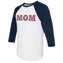 Washington Nationals Tiny Turnip Women's Logo Mom 3/4-Sleeve Raglan T-Shirt Outlet