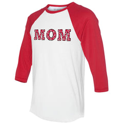 Cincinnati Reds Tiny Turnip Women's Logo Mom 3/4-Sleeve Raglan T-Shirt for sale