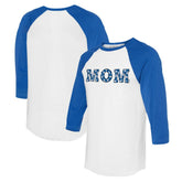 Los Angeles Dodgers Tiny Turnip Women's Logo Mom 3/4-Sleeve Raglan T-Shirt Sale