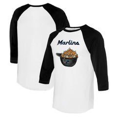 Miami Marlins Tiny Turnip Women's Nacho Helmet 3/4-Sleeve Raglan T-Shirt Online