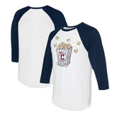 Cleveland Guardians Tiny Turnip Women's Popcorn 3/4-Sleeve Raglan T-Shirt Online