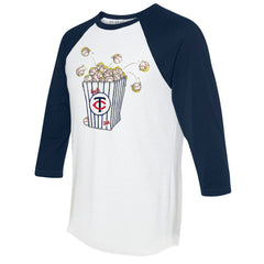 Minnesota Twins Tiny Turnip Women's Popcorn 3/4-Sleeve Raglan T-Shirt Online
