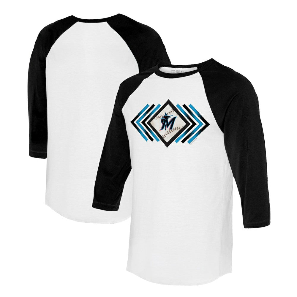 Miami Marlins Tiny Turnip Women's Prism Arrows 3/4-Sleeve Raglan T-Shirt Near Me