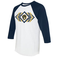 Milwaukee Brewers Tiny Turnip Women's Prism Arrows 3/4-Sleeve Raglan T-Shirt Online