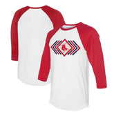 Boston Red Sox Tiny Turnip Women's Prism Arrows 3/4-Sleeve Raglan T-Shirt Sale