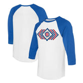 Chicago Cubs Tiny Turnip Women's Prism Arrows 3/4-Sleeve Raglan T-Shirt Sale