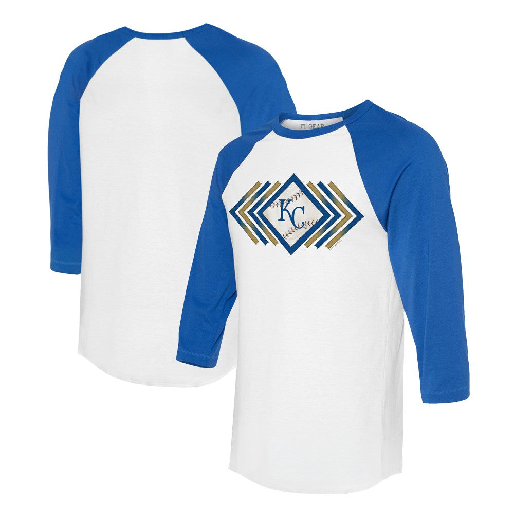 Kansas City Royals Tiny Turnip Women's Prism Arrows 3/4-Sleeve Raglan T-Shirt for sale