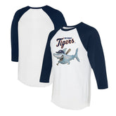 Detroit Tigers Tiny Turnip Women's Shark 3/4-Sleeve Raglan T-Shirt Online
