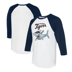 Detroit Tigers Tiny Turnip Women's Shark 3/4-Sleeve Raglan T-Shirt Online