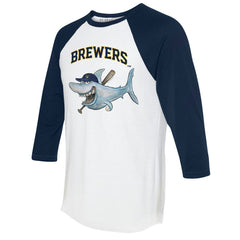 Milwaukee Brewers Tiny Turnip Women's Shark 3/4-Sleeve Raglan T-Shirt Online
