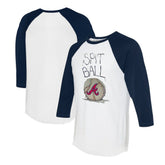 Atlanta Braves Tiny Turnip Women's Spit Ball 3/4-Sleeve Raglan T-Shirt Online