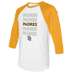 San Diego Padres Tiny Turnip Women's Stacked 3/4-Sleeve Raglan T-Shirt Online