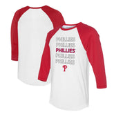 Philadelphia Phillies Tiny Turnip Unisex Stacked 3/4-Sleeve Raglan T-Shirt Sale