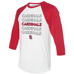 St. Louis Cardinals Tiny Turnip Unisex Stacked 3/4-Sleeve Raglan T-Shirt for sale