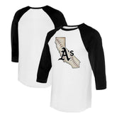 Athletics Tiny Turnip Unisex State Outline 3/4-Sleeve Raglan T-Shirt Outlet