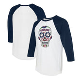 Cleveland Guardians Tiny Turnip Unisex Sugar Skull 3/4-Sleeve Raglan T-Shirt Discount