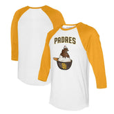 San Diego Padres Tiny Turnip Unisex Sundae Helmet 3/4-Sleeve Raglan T-Shirt Outlet