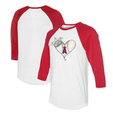 Los Angeles Angels Tiny Turnip Unisex Tiara Heart 3/4-Sleeve Raglan T-Shirt Online