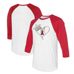 Los Angeles Angels Tiny Turnip Unisex Tiara Heart 3/4-Sleeve Raglan T-Shirt Online