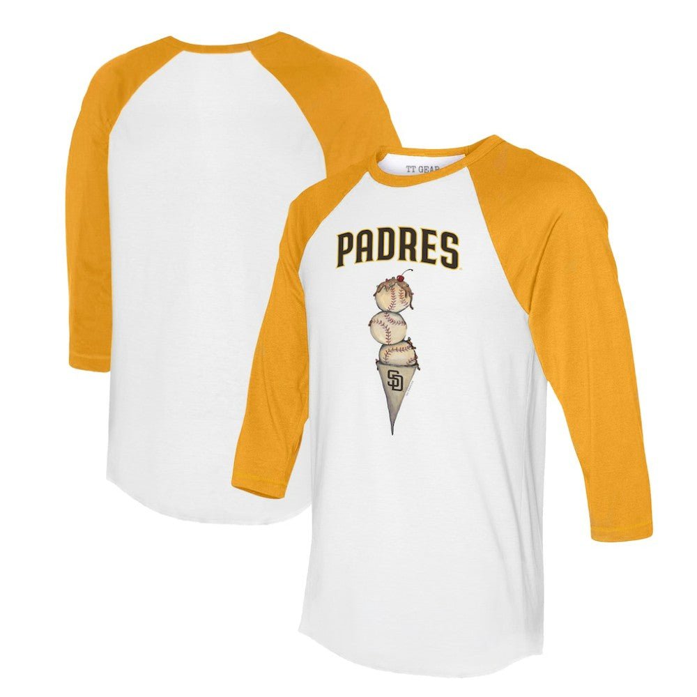 San Diego Padres Tiny Turnip Unisex Triple Scoop 3/4-Sleeve Raglan T-Shirt Sale