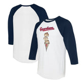 Cleveland Guardians Tiny Turnip Unisex Triple Scoop 3/4-Sleeve Raglan T-Shirt Sale
