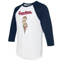 Cleveland Guardians Tiny Turnip Unisex Triple Scoop 3/4-Sleeve Raglan T-Shirt Sale