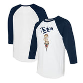 Minnesota Twins Tiny Turnip Unisex Triple Scoop 3/4-Sleeve Raglan T-Shirt Outlet