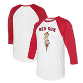 Boston Red Sox Tiny Turnip Unisex Triple Scoop 3/4-Sleeve Raglan T-Shirt Outlet