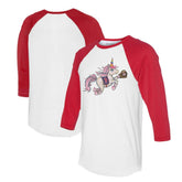 Boston Red Sox Tiny Turnip Unisex Unicorn 3/4-Sleeve Raglan T-Shirt for sale